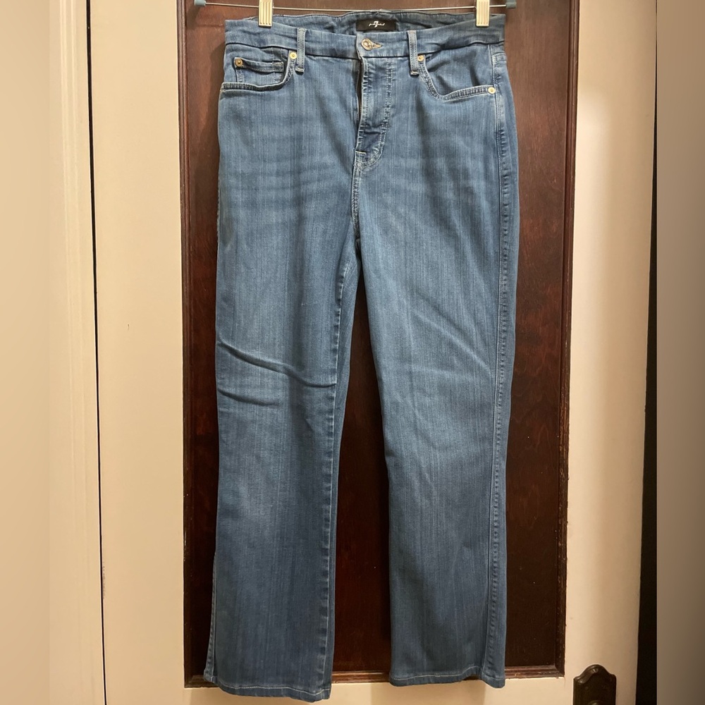7 For All Mankind Light Blue Straight Leg Jeans